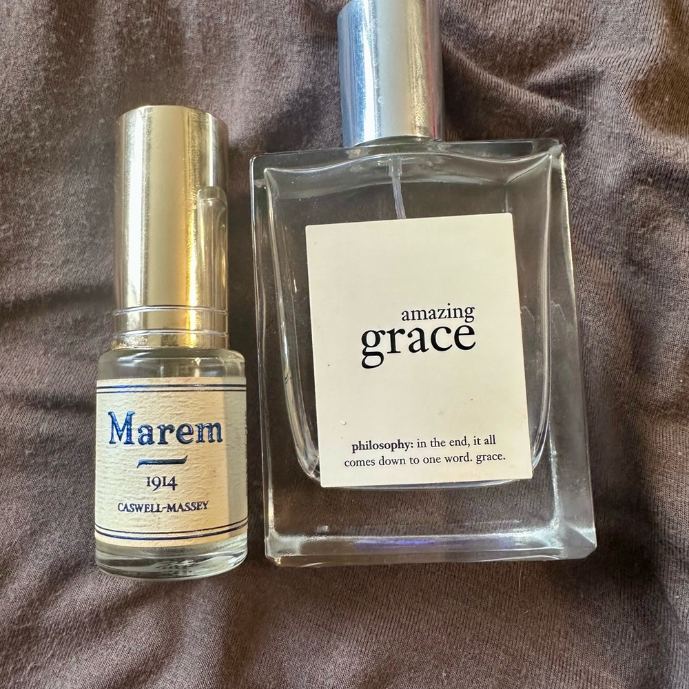 Empties! Marem 1914 Perfume Bottle - Silver and White